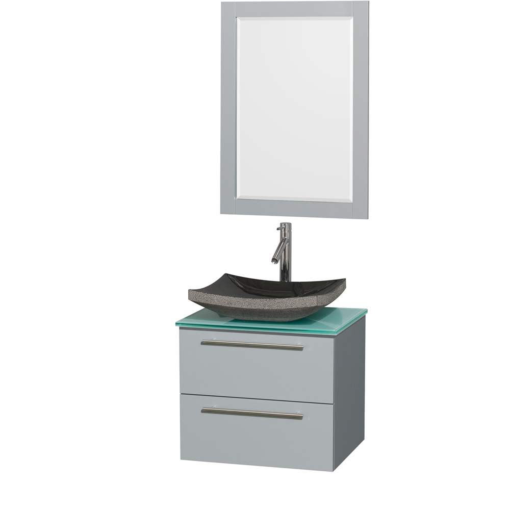 Bathroom | Granite | Wyndham | Vanity | Mirror | Single | Glass | Green | Black | Sink
