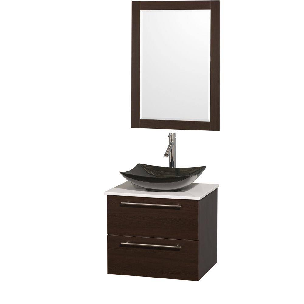 Wyndham Furniture Bathroom Vanity Granite Sink Mirror