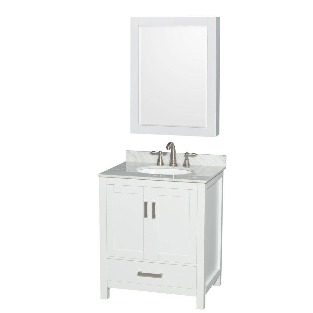 Wyndham Furniture Bathroom Vanity Oval Medicine Cabinet