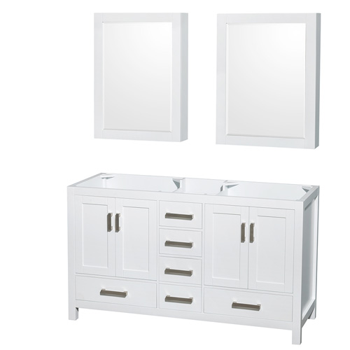 Wyndham Furniture Double Bathroom Vanity Medicine Cabinets