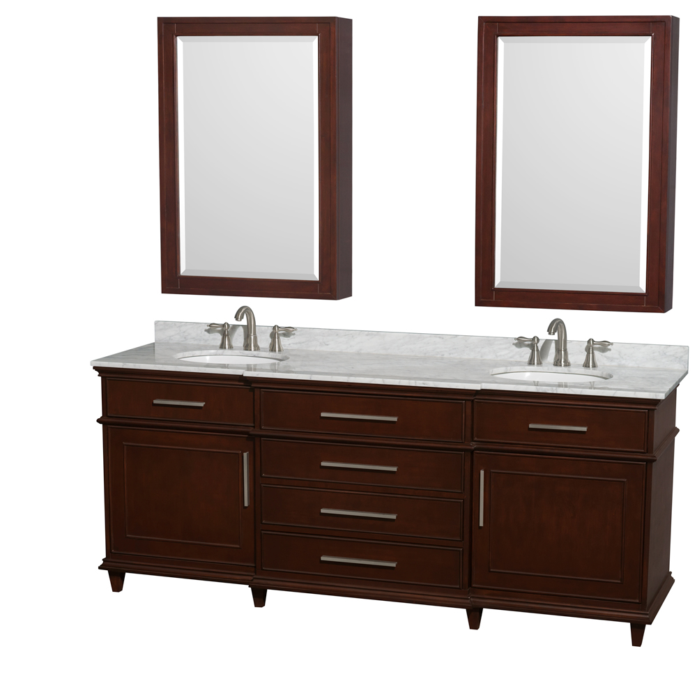 Wyndham Furniture Double Bathroom Vanity Chestnut Rounds Medicine Cabinets