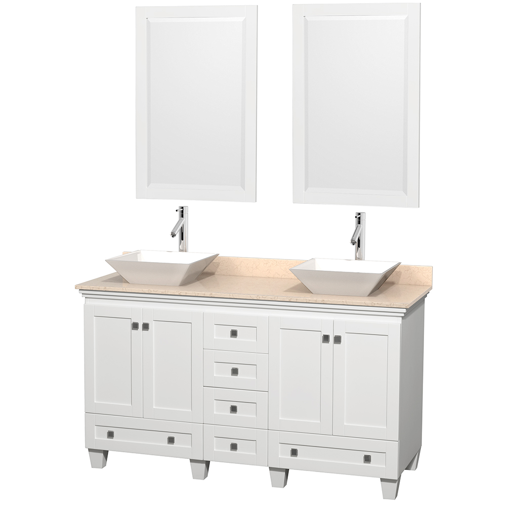 Wyndham Furniture Double Bathroom Vanity Sink Mirrors