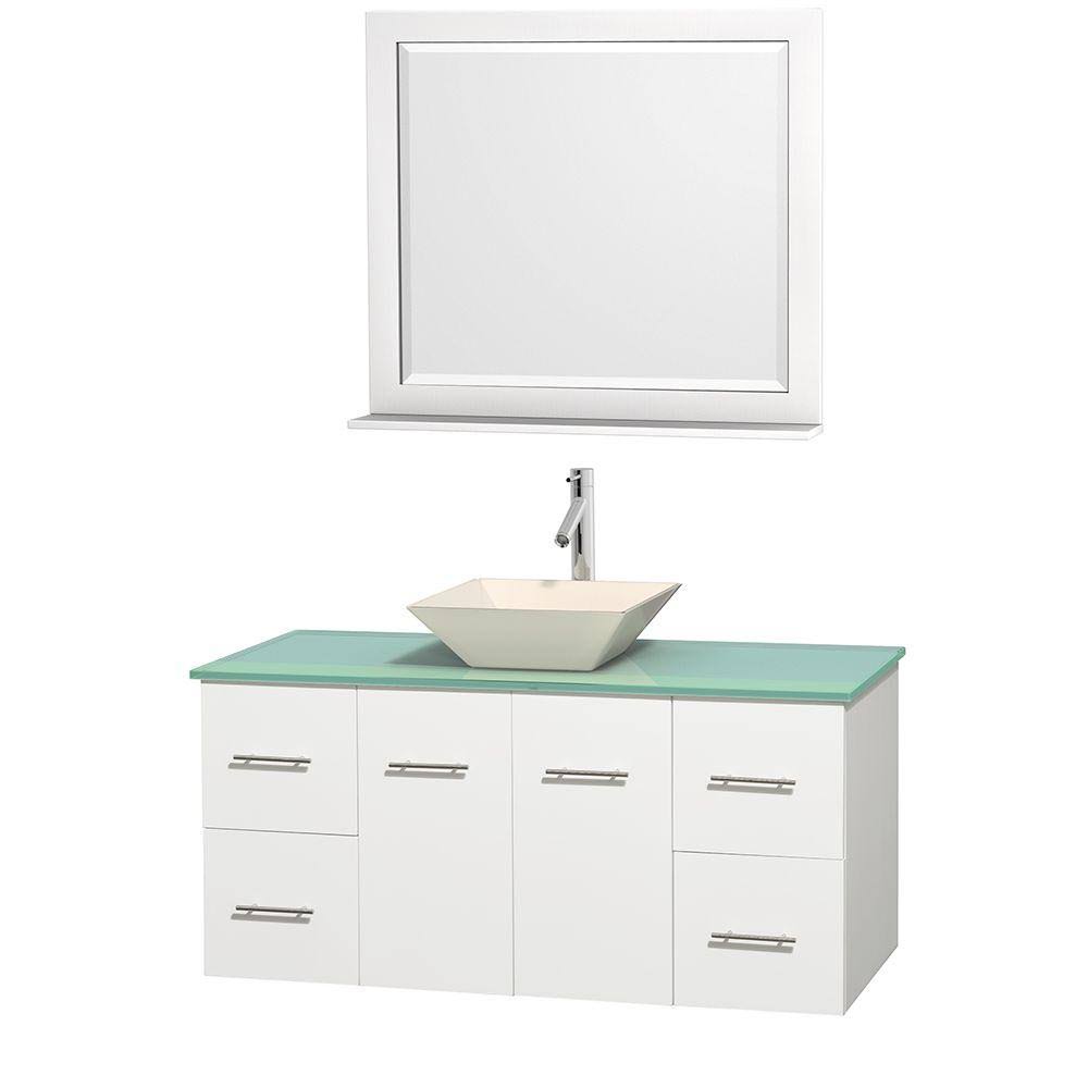 Porcelain | Bathroom | Wyndham | Vanity | Mirror | Single | Glass | Green | Bone