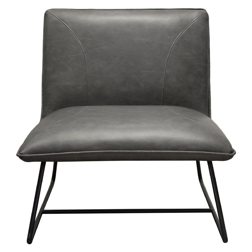 Accent Chair Metal Base Diamond Sofa