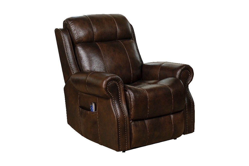 Recline | Leather | Power | Brown | Chair | Lift | Head