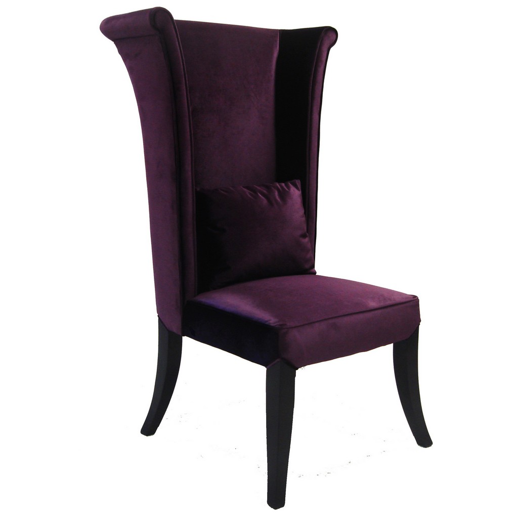 Dining Chair Purple Velvet Armen