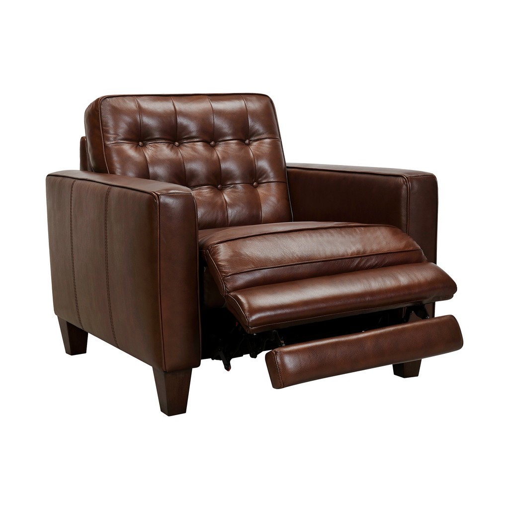 Leather Reclining Arm Accent Chair Armen