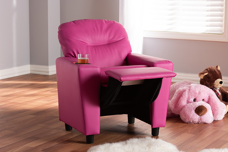 Contemporary | Wholesale | Magenta | Recline | Leather | Modern | Chair | Pink | Faux | Kid