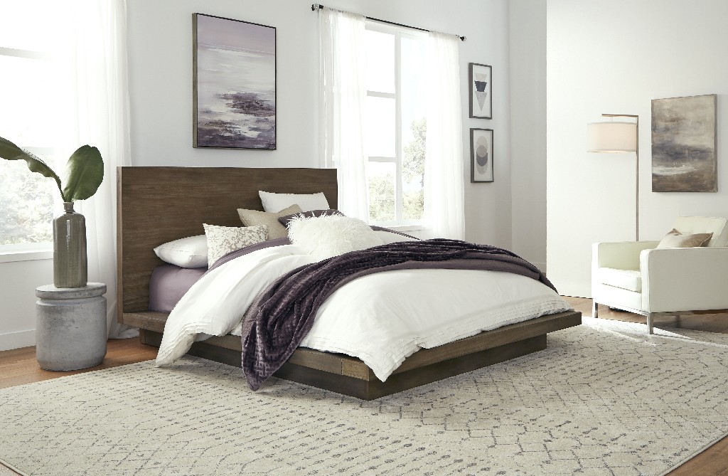 Modus Furniture Queen Panel Bed Pine