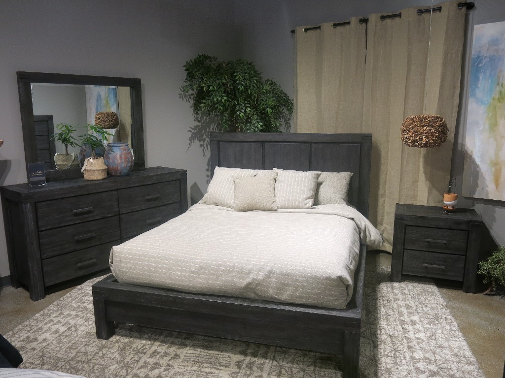 Modus Furniture California King Platform Bed Grey