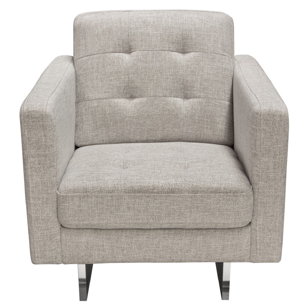 Opus Tufted Chair In Barley Fabric - Diamond Sofa Opuschba