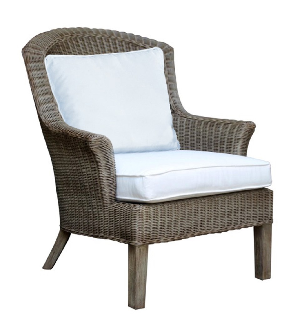 Panama Jack Playa Largo Lounge Chair With Cushions In Grey Sunbrella Cast Coral - Panama Jack Sunroom Pjs-9001-gry-lc/su-758