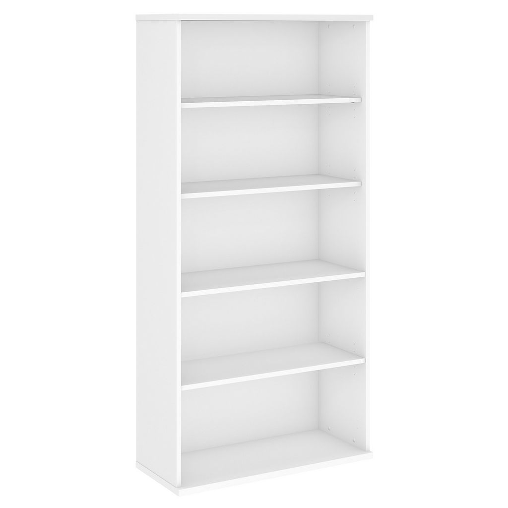 Bush Business Furniture SCB136WH - Studio C 5 Shelf Bookcase in White