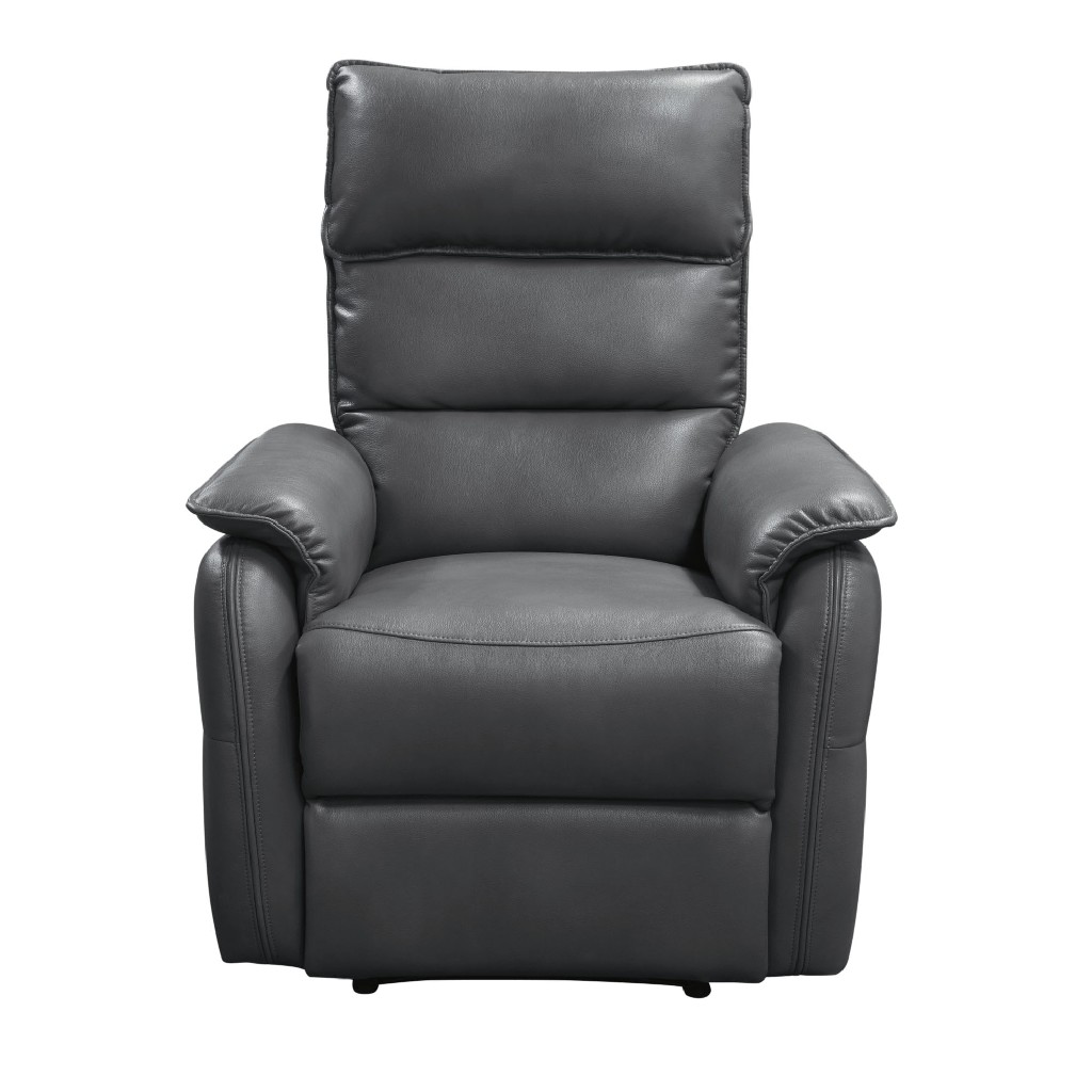 Recline | Diamond | Leather | Accent | Chair | Sofa | Grey | Air