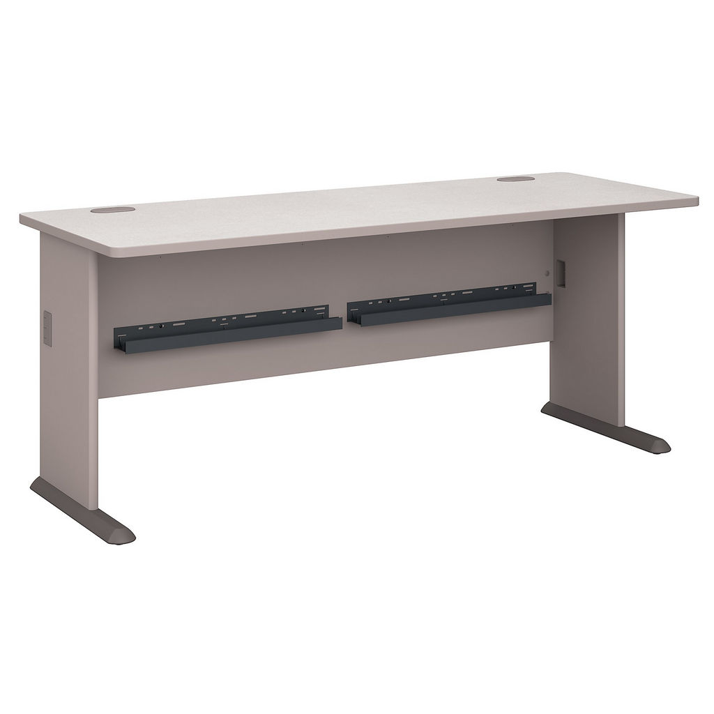Series A 72w Desk In Pewter & White Spectrum - Bush Furniture Wc14572
